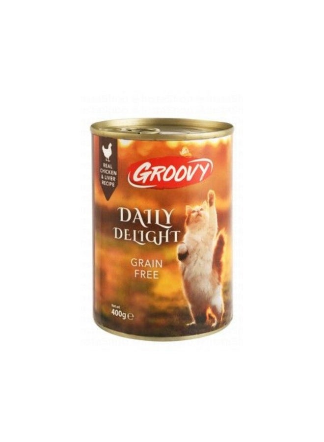 Groovy Wet Food For Cats Daily Delight Chicken and Liver 400Gr